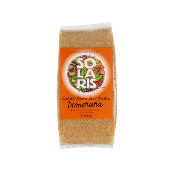 Indulcitori si Zahar - Zahăr brun din trestie Demerara 500 g Solaris