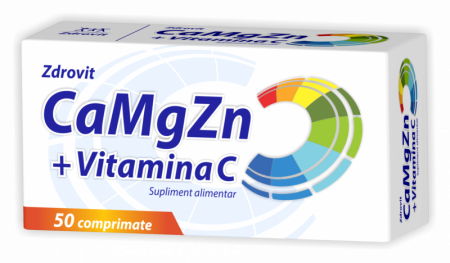 Produse autohtone - CaMgZn+Vitamina C X 50 Comprimate