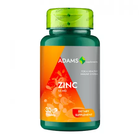 Pielea mea , frumoasă și îngrijită - Zinc 15 mg, 30 tablete