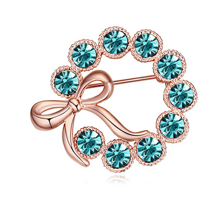 Brosa Happy 1029 cu cristale Swarovski si placata cu aur 18K  garantie 6 luni [2]