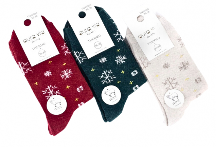 5in1 Sosete de dama, thermo din lana,  tematica de craciun, set 5 perechi, TNV6909 [2]