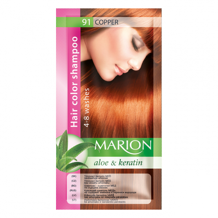 Sampon nuantator pentru par cu aloe Marion 91 light copper