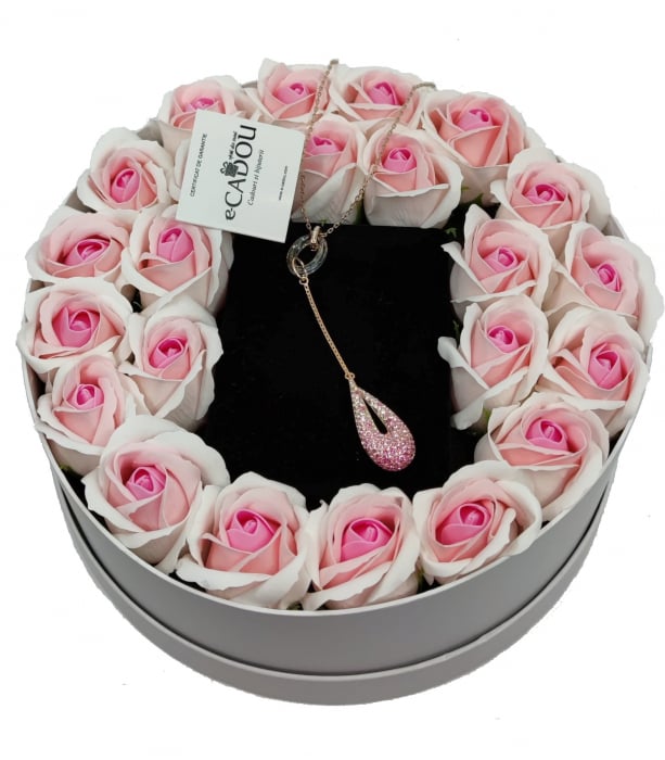 Aranjament floral cu 23 trandafiri din sapun AC-R152-M1 Luxury Love
