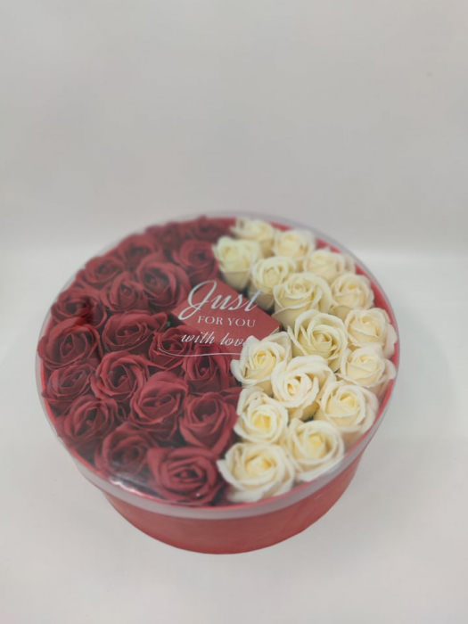 Aranjament floral cu 35 trandafiri din sapun AC-R203 LUXURY MOONLIGHT [2]