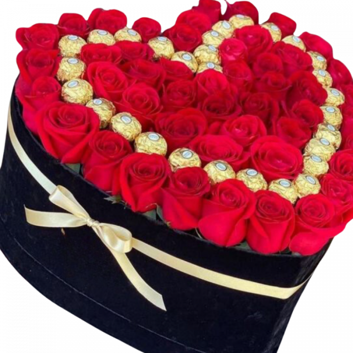 Aranjament Floral Fererro Red, cu Trandafiri din sapun EC45-29 [2]