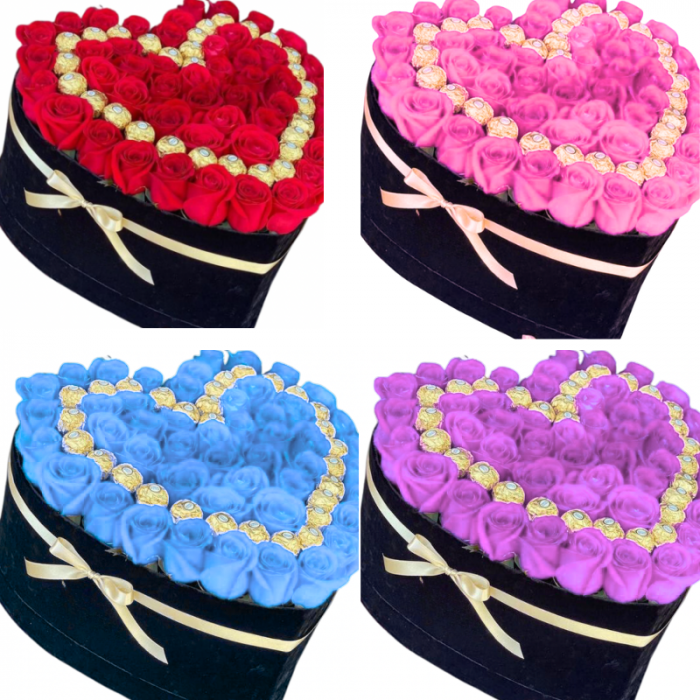 Aranjament Floral Fererro Red, cu Trandafiri din sapun EC45-29 [3]