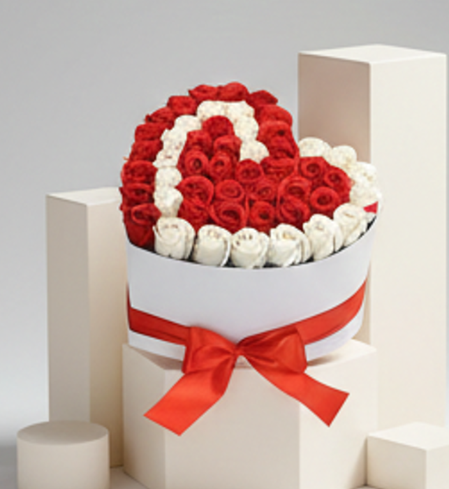 Aranjament cu trandafiri din sapun LOVE roz [5]