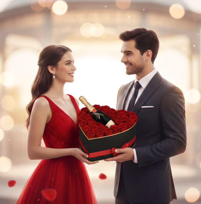 Aranjament Floral LOVE cu Trandafiri din Sapun Cadou perfect si elegant [2]