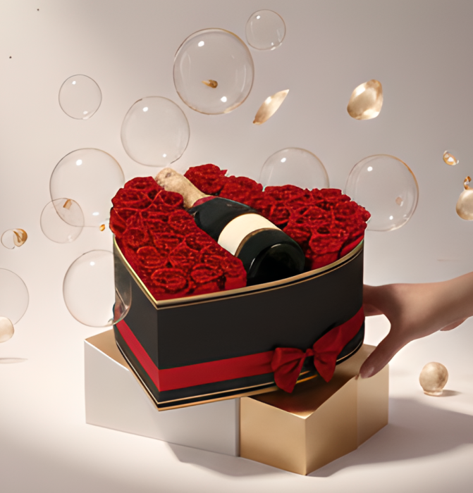 Aranjament Floral LOVE cu Trandafiri din Sapun Cadou perfect si elegant [5]