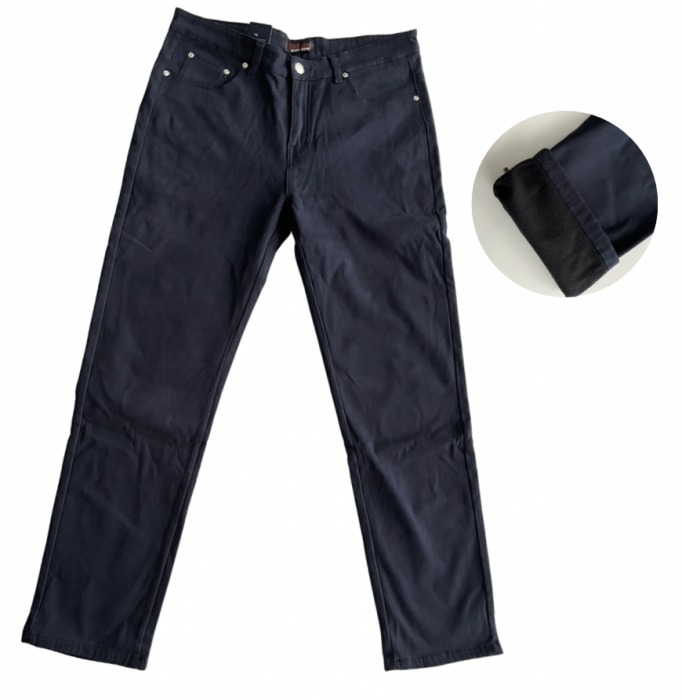 Pantaloni bleomarin serie mare batal grosi, vatuiti pentru iarna F8636Dm marimi 37-42