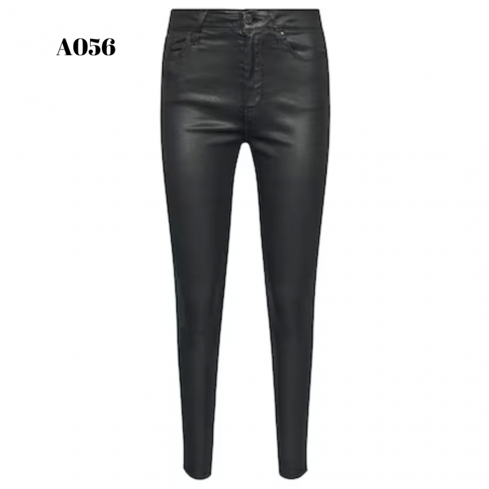 Pantaloni imitatie piele, foarte putin luciosi, A056 Vivian [3]