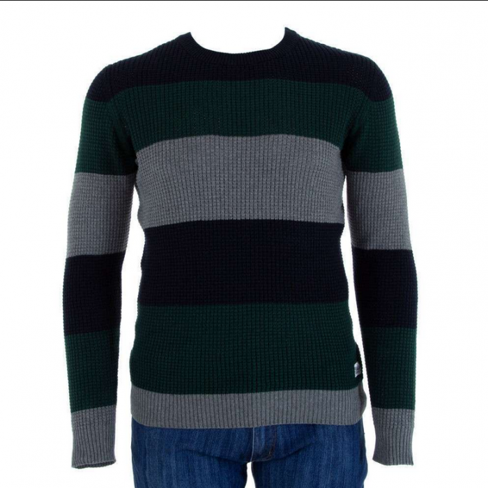 Bluza barbati casual LA BAZA GATULUI, culori gri verde bleomarin MMY-9136 [3]