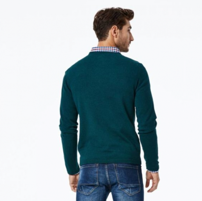 Bluza barbati casual  100% bumbac culoare verde, cod MMY-9034 [2]