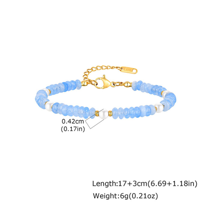 Bratara albastra, Thia Jewelry S.Steel, pentru dama, din otel inoxidabil, JC-BR2732-G34 [2]