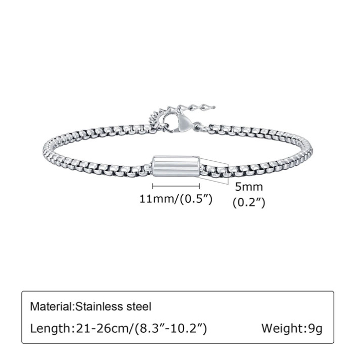 Bratara argintie, Thia Jewelry S.Steel, pentru barbati, din otel inoxidabil, JC-BR2052-8 [2]