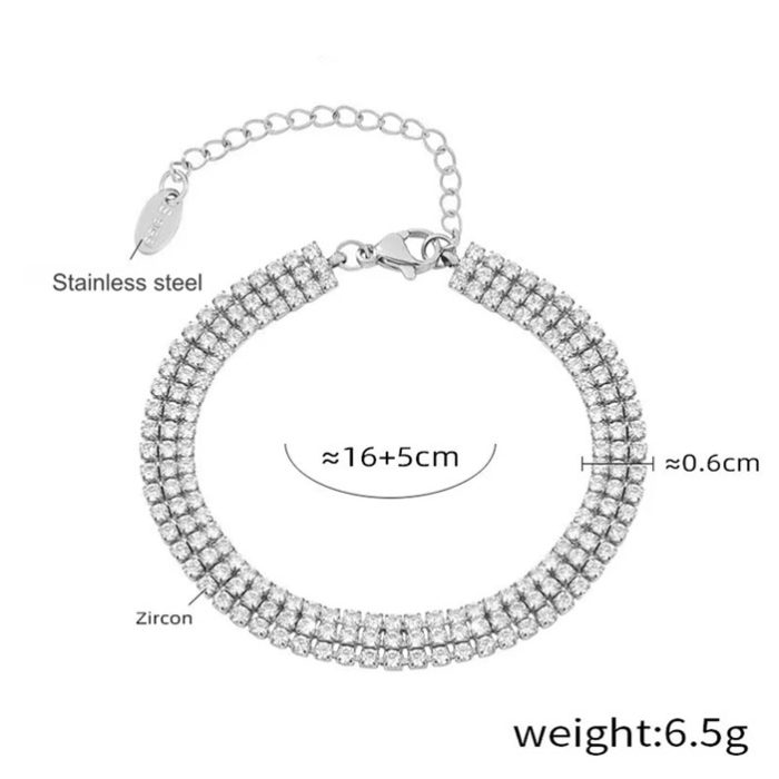 Bratara argintie, Thia Jewelry S.Steel, pentru dama, din inox, JC-BE330-1-8 [2]