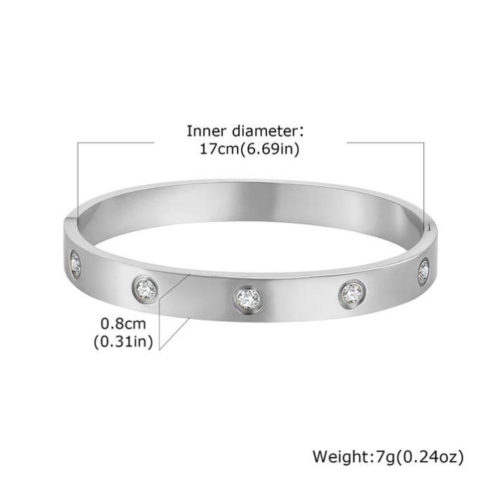Bratara argintie, Thia Jewelry S.Steel, pentru dama, din otel inoxidabil, JC-B478-8 [3]