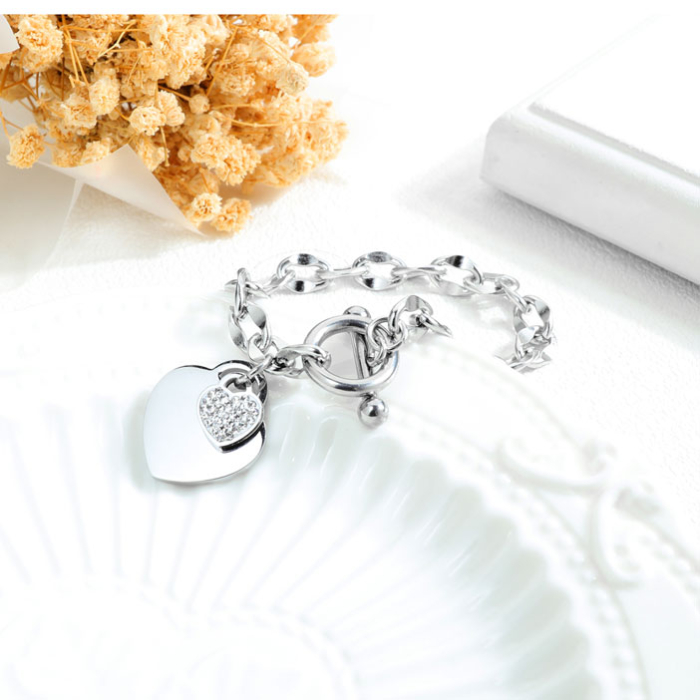 Bratara argintie, Thia Jewelry S.Steel, pentru dama, din otel inoxidabil, JC-GS1012-8 [3]