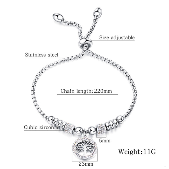 Bratara argintie, Thia Jewelry S.Steel, pentru dama, din otel inoxidabil, JC-GS1021-8 [2]