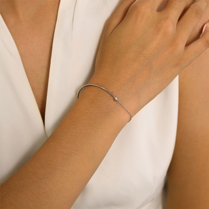 Bratara argintie, Thia Jewelry S.Steel, pentru dama, din otel inoxidabil, JC-GS1288-8 [2]