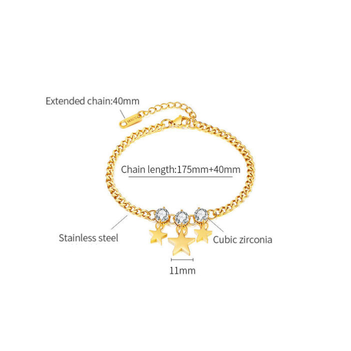 Bratara aurie, Thia Jewelry S.Steel, pentru dama, din otel inoxidabil, JC-GS1333-9 [2]