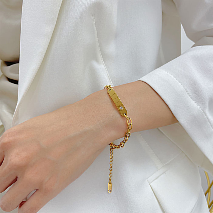 Bratara aurie, Thia Jewelry S.Steel, pentru dama, din otel inoxidabil, JC-GS1398-9 [2]