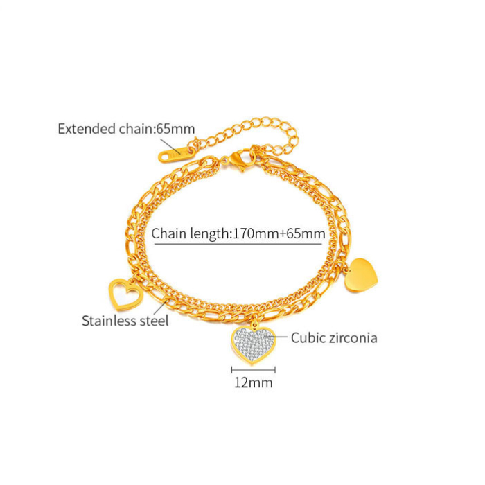 Bratara aurie, Thia Jewelry S.Steel, pentru dama, din otel inoxidabil, JC-GS1531-9 [3]