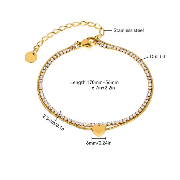 Bratara aurie, Thia Jewelry S.Steel, pentru dama, din otel inoxidabil, JC-GS1726-9 [2]