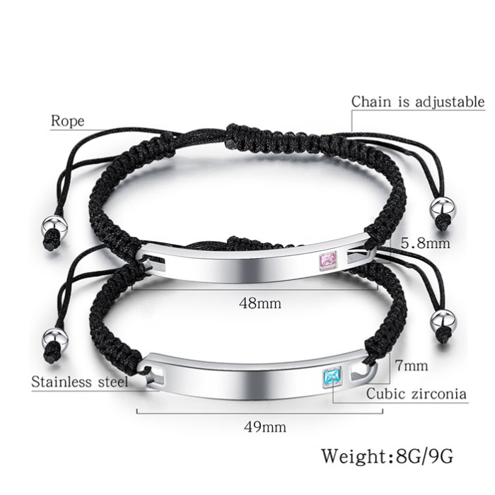 Bratara neagra, Thia Jewelry S.Steel, pentru dama, din textil, JC-GS1014-S28 [2]