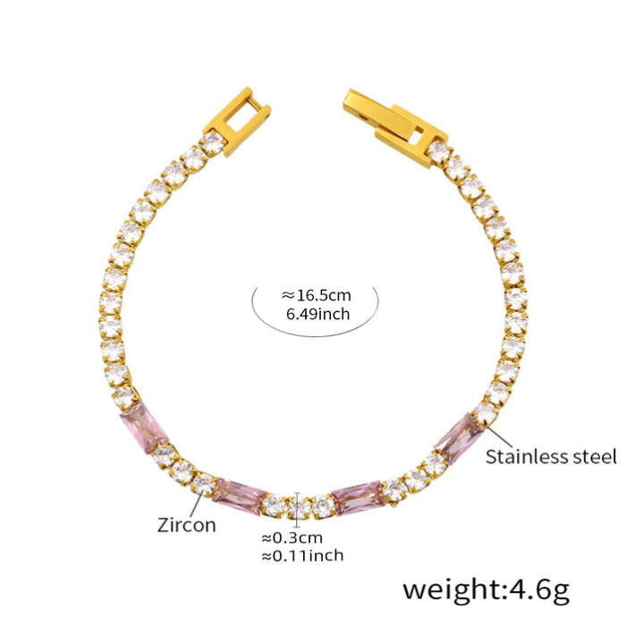 Bratara roz, Thia Jewelry S.Steel, pentru dama, din otel inoxidabil, JC-BE594-28 [2]
