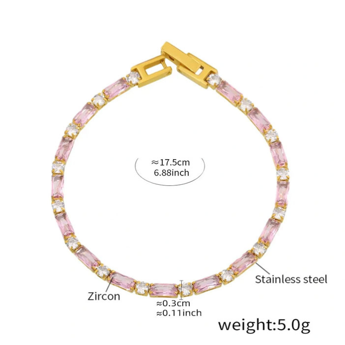 Bratara roz, Thia Jewelry S.Steel, pentru dama, din otel inoxidabil, JC-BE595-28 [2]