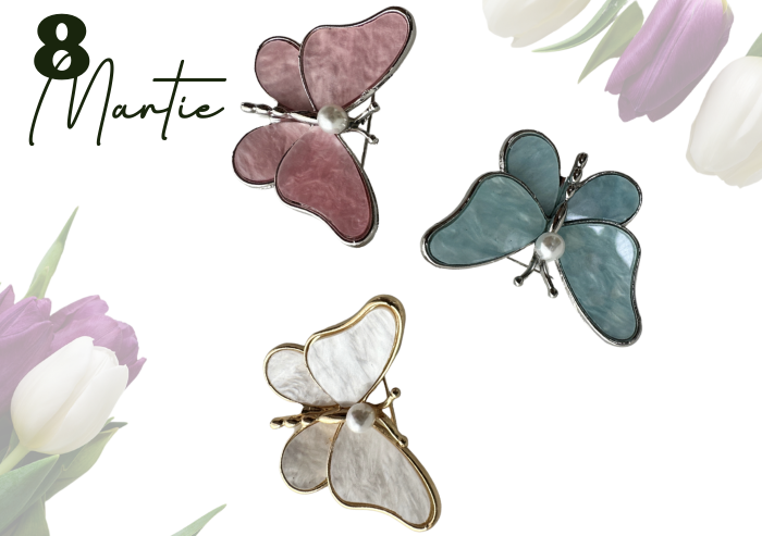 Brosa Butterfly alba  3x5 cm  BR23.048 [2]
