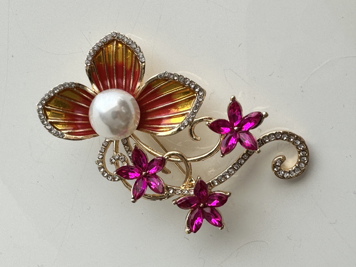 Brosa Beautiful  Flower roz  5x8 cm  BR23.028 [3]