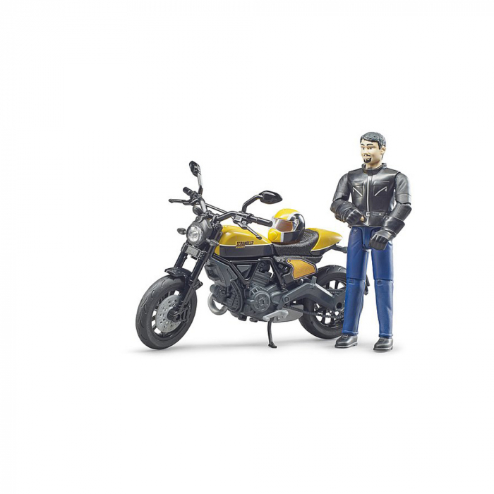 BRUDER - MOTOCICLETA SCRAMBLER DUCATI FULL THROTTLE CU SOFER