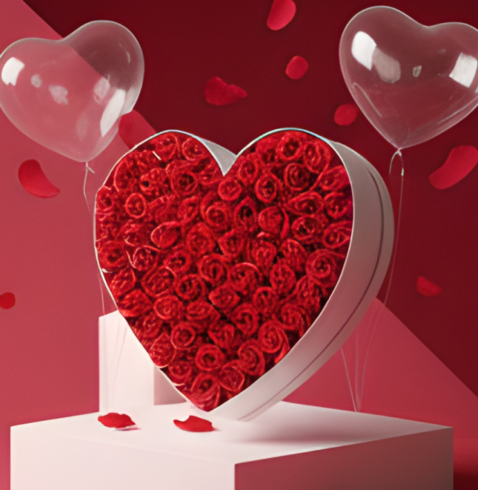 Buchet Red 1 Aranjament cu trandafiri din sapun 35 trandafiri rosii [3]