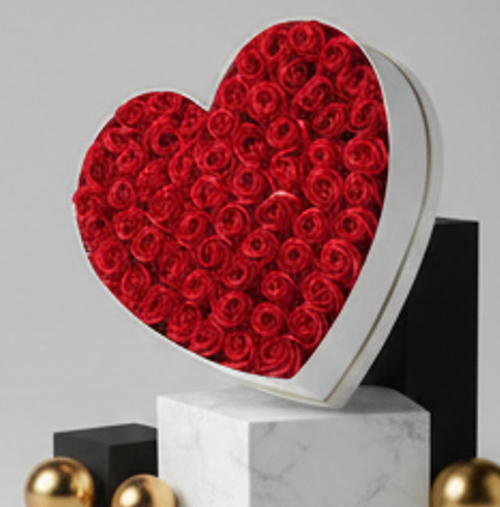 Buchet Red 1 Aranjament cu trandafiri din sapun 35 trandafiri rosii [6]