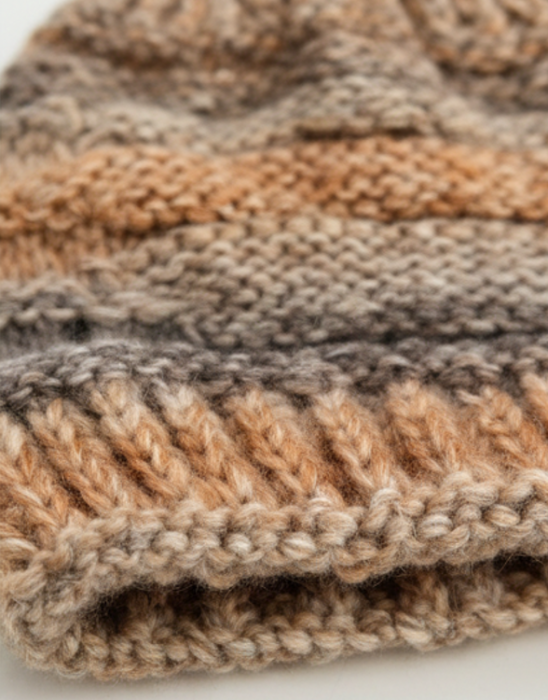 Caciula dama impletita, calduroasa si dublata în interior, HONEY maro [2]