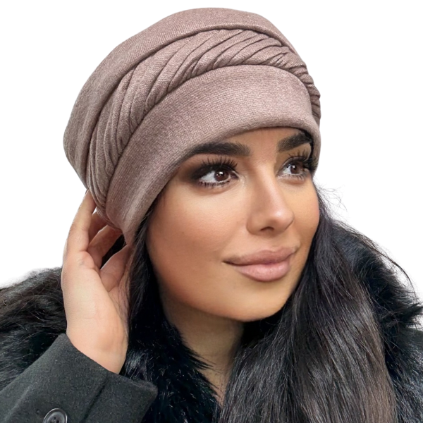 Caciula de dama MIA din angora, captuseala din polar, culoare maro MIA23 [3]