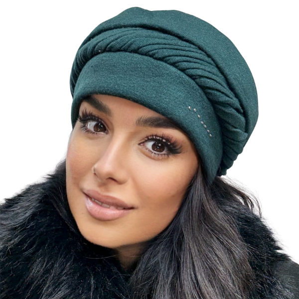 Caciula de dama MIA din angora, captuseala din polar, culoare verde MIA24 [3]