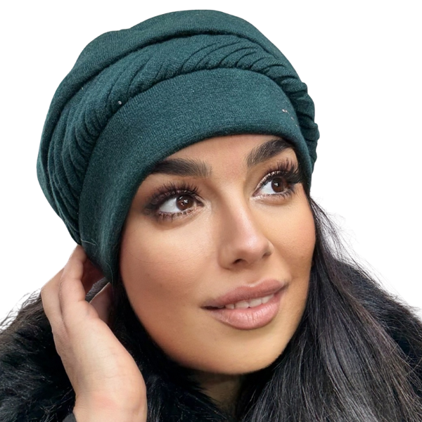 Caciula de dama MIA din angora, captuseala din polar, culoare verde MIA24 [4]