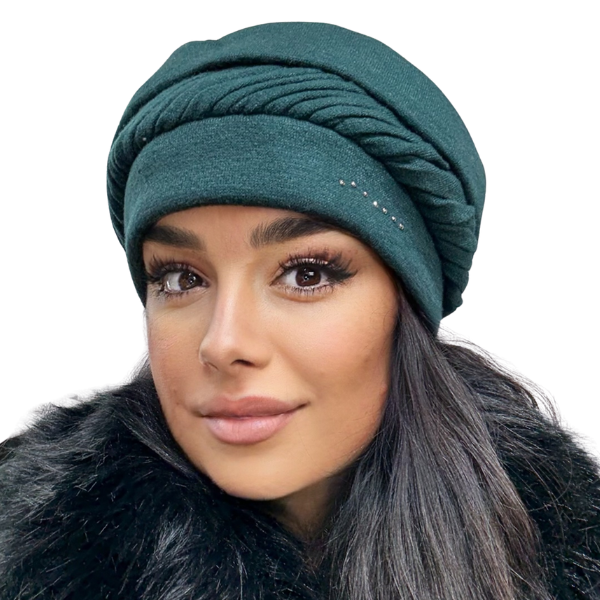 Caciula de dama MIA din angora, captuseala din polar, culoare verde MIA24 [2]