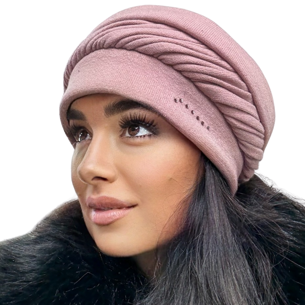 Caciula de dama MIA din angora, captuseala din polar, culoare roz MIA24 [2]