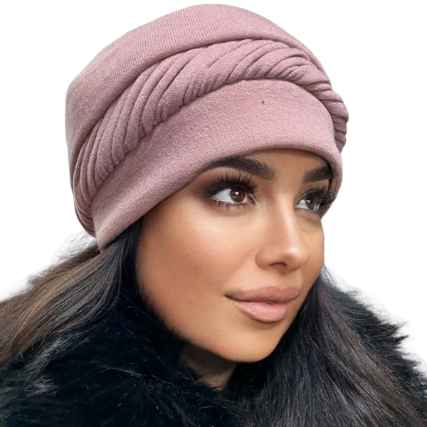 Caciula de dama MIA din angora, captuseala din polar, culoare roz MIA24 [3]