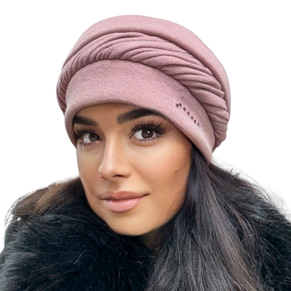 Caciula de dama MIA din angora, captuseala din polar, culoare roz MIA24 [1]