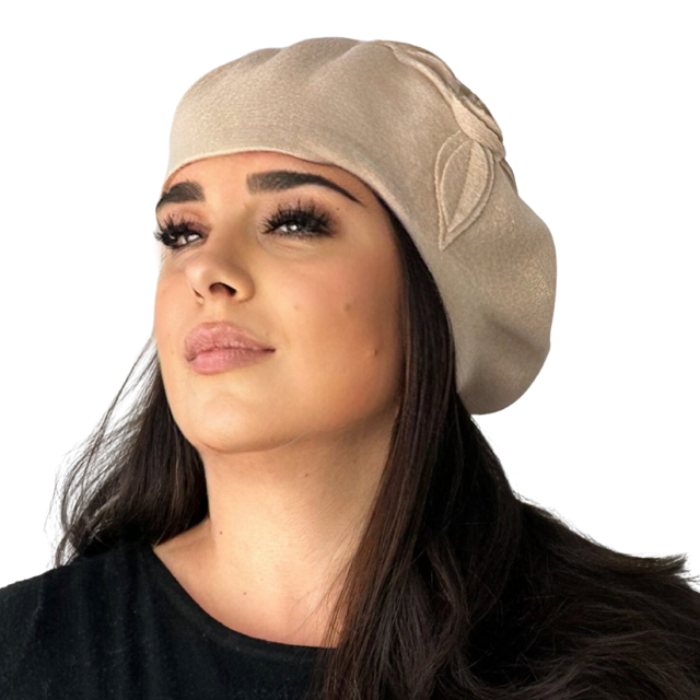 Caciula de dama stil bereta bej 100% lana, marime universala  DN22.03.B01 Polonia [2]