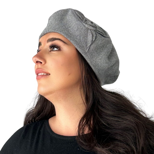 Caciula de dama stil bereta bej 100% lana, marime universala  DN22.B07 Polonia [2]