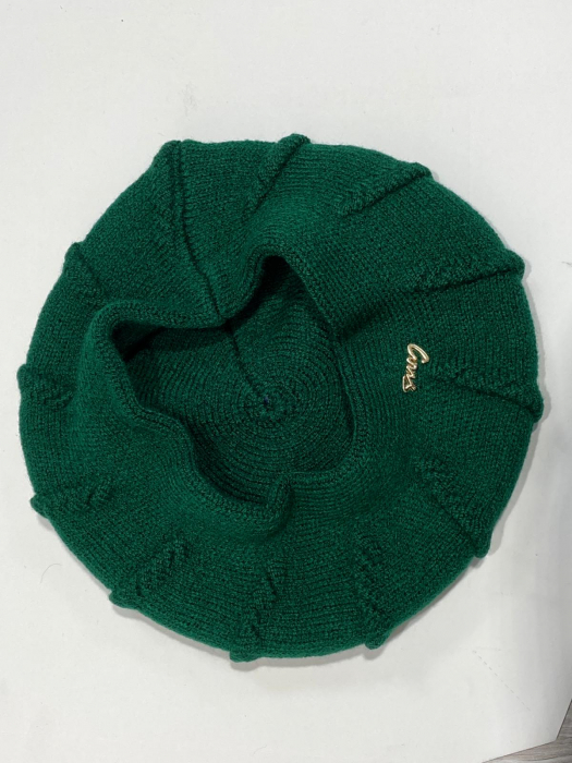 Caciula de dama stil bereta CLAUDIA, marime universala, culoare verde [3]