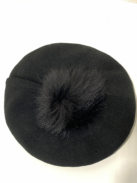 Caciula de dama stil bereta SELENA, marime universala, culoare negru [3]
