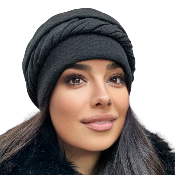 Caciula de dama MIA din angora, captuseala din polar, culoare neagra, MIA21 [4]