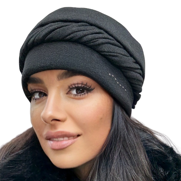 Caciula de dama MIA din angora, captuseala din polar, culoare neagra, MIA21 [1]